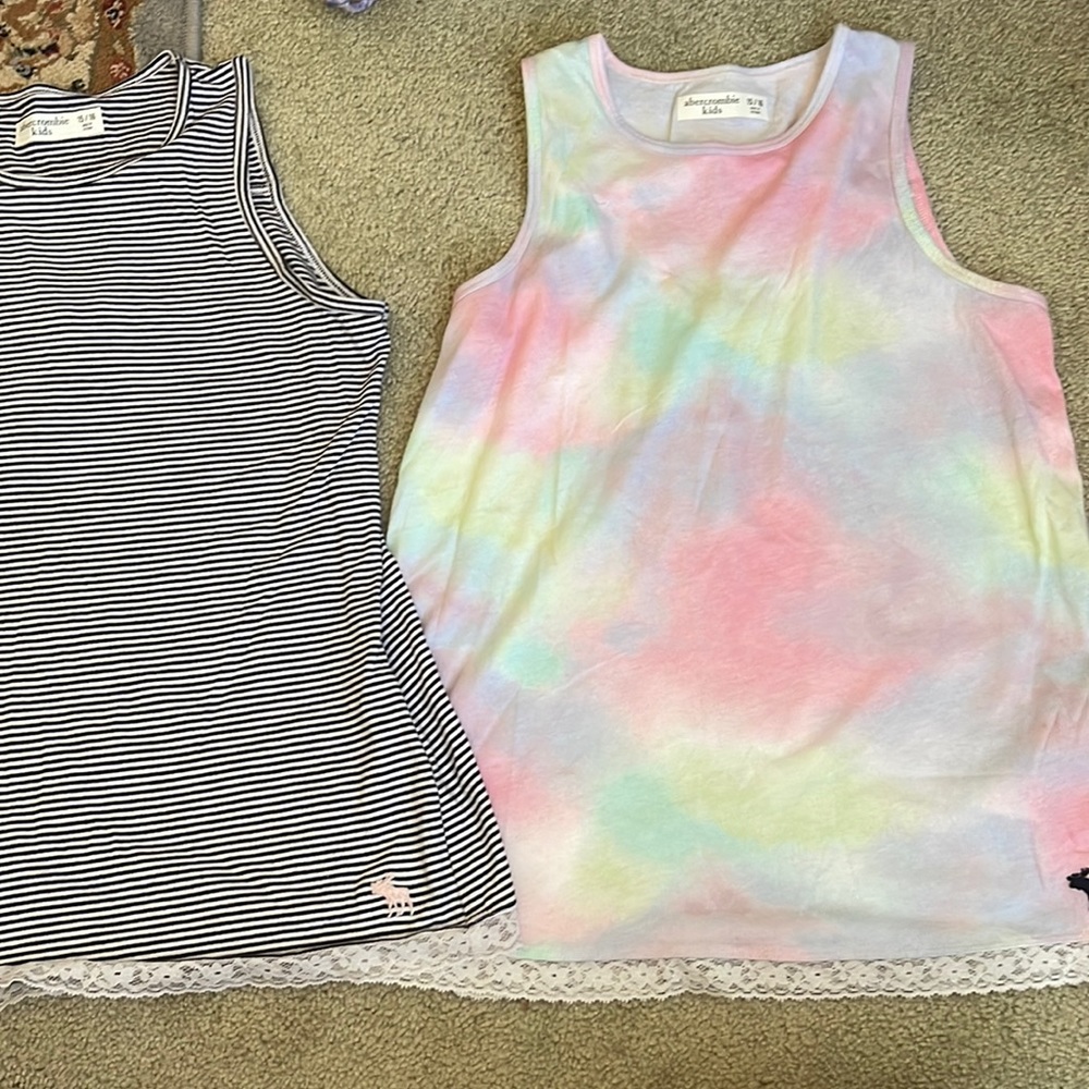 Two Abercrombie kids tank tops 15/16